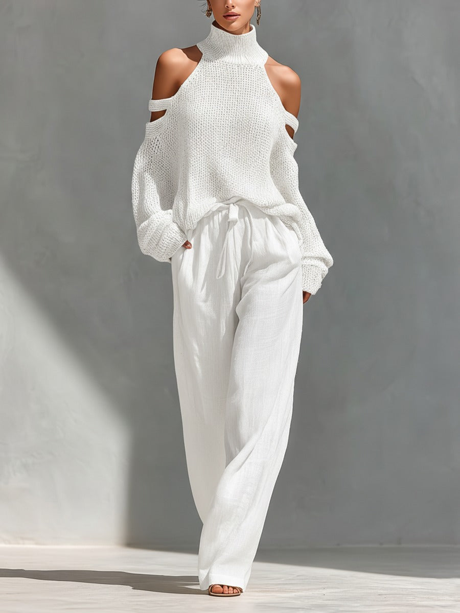 Camilla | Completo alla moda in maglia e lino